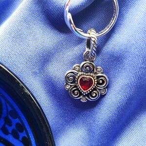 Brighton Charm July Ruby Red Heart Birthstone Charm!
